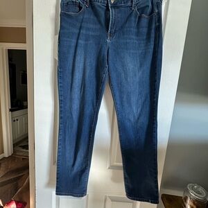 Old Navy Women’s Dark Blue Power Slim Straight Jeans
